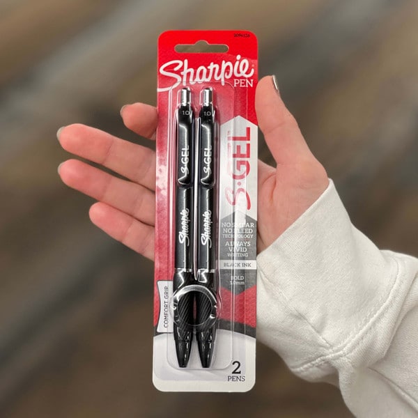 Sharpie S-Gel 1mm Black 2Pk